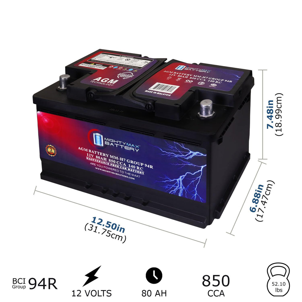 12V 80AH 850 CCA Replacement Battery S6634
