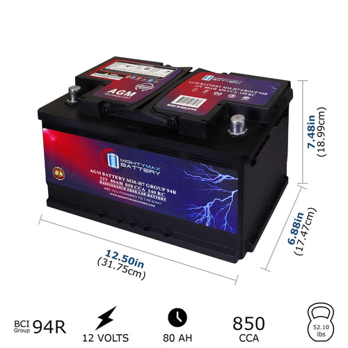 12V 80AH 850 CCA Replacement Battery S6634