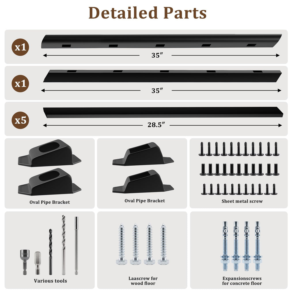 Black 3 Ft W Deck Railing Kit with Screws R37915