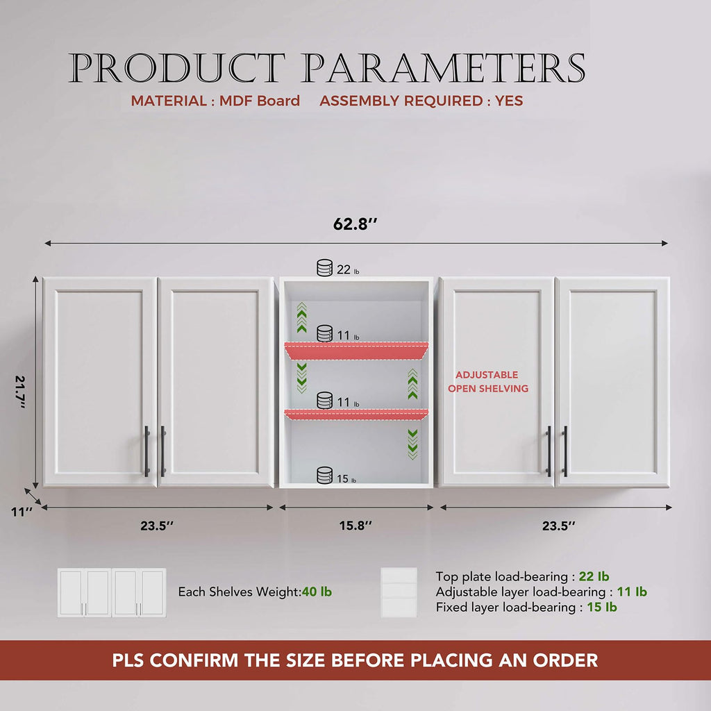 White Wooden Wall Cabinet X25078