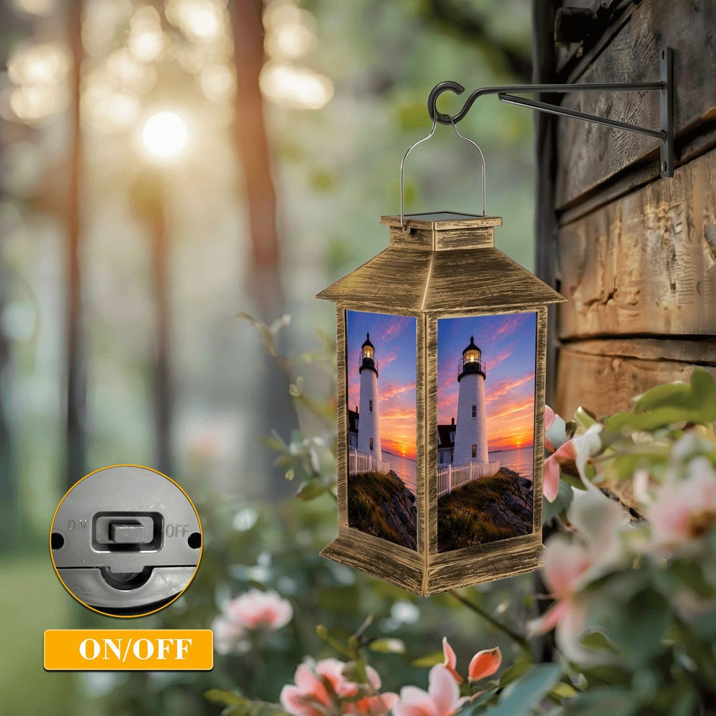Solar Lantern Outdoor Waterproof LED Hanging Solar Lights E673869