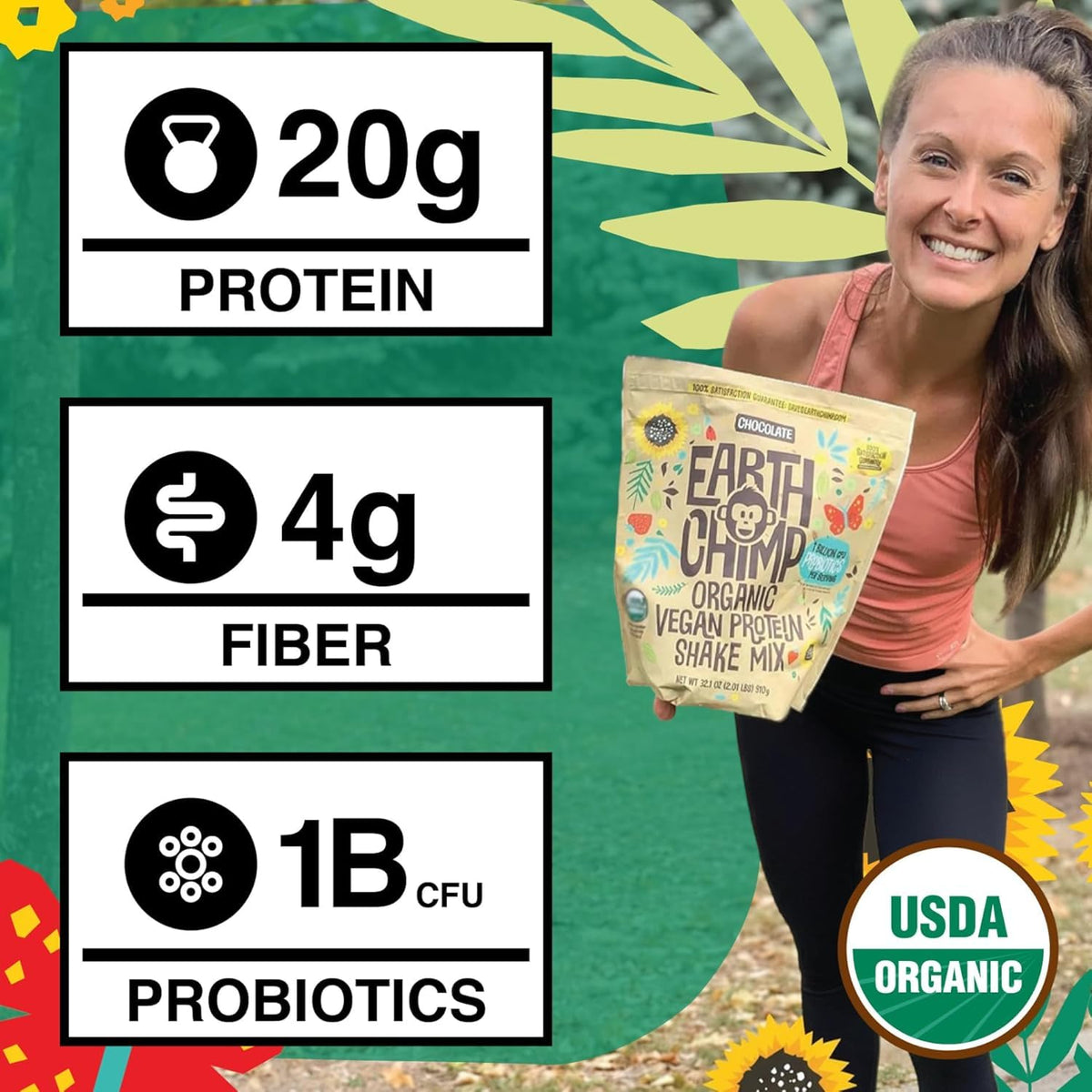 Organic Vegan Protein Powder with Probiotics V5962