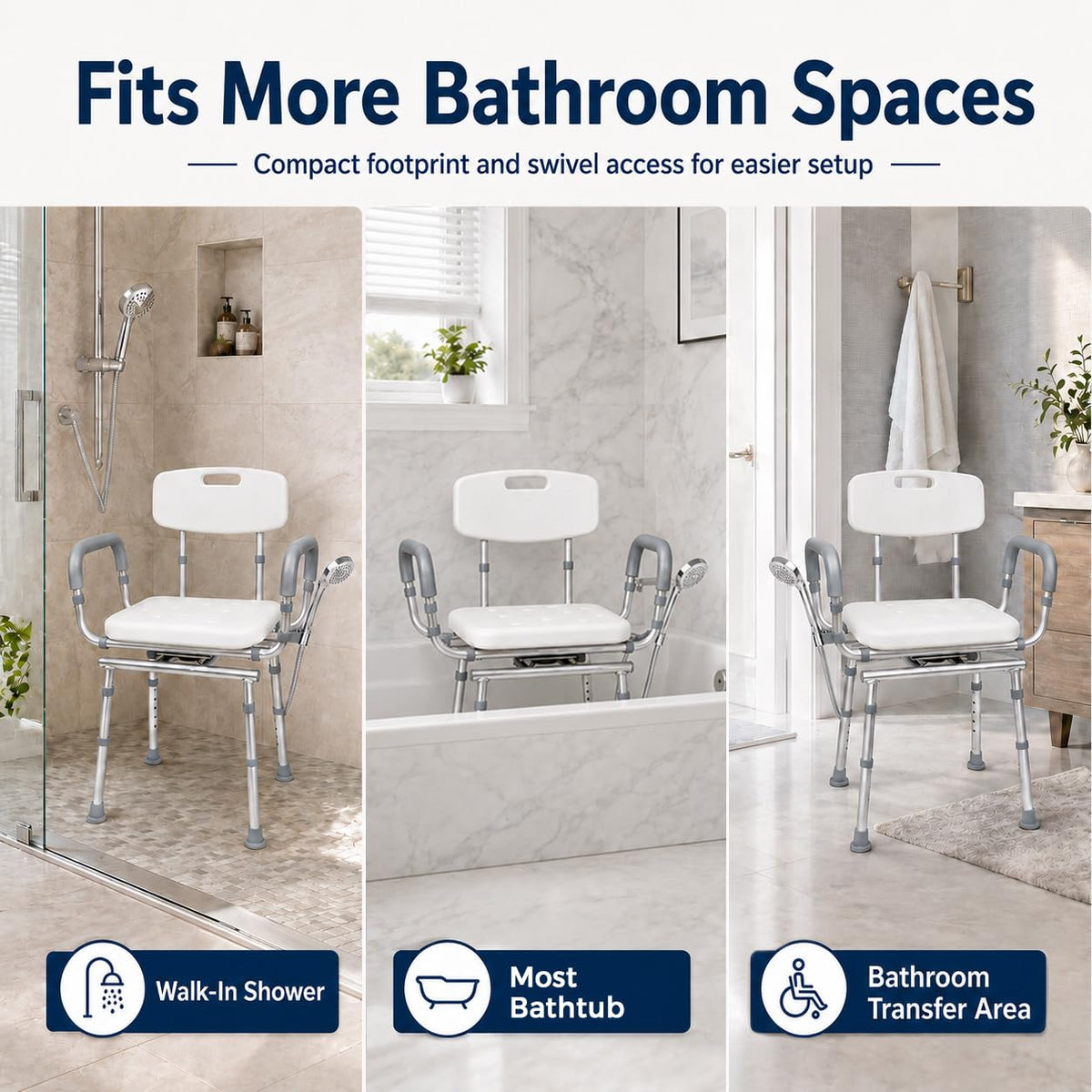 Adjustable Swivel Shower Chair X7439