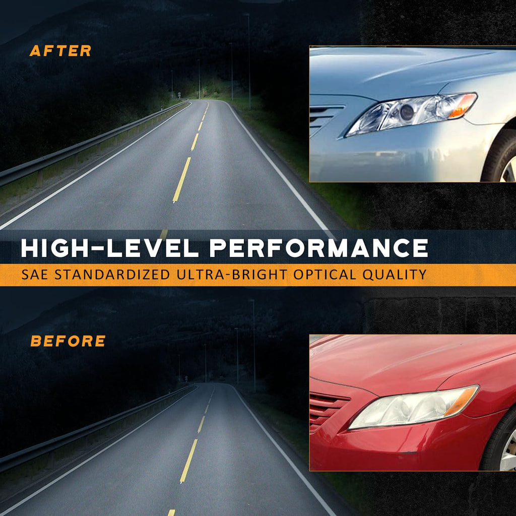 Anti-Fogging Headlights Assembly with H11 HB3 Bulbs P5201