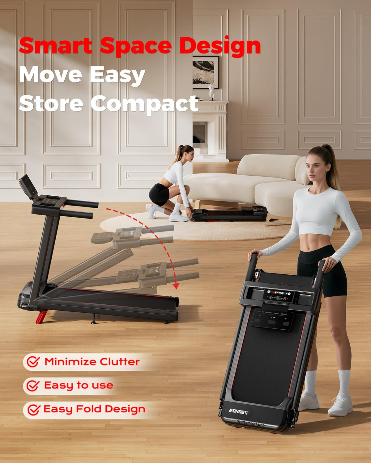 Foldable Treadmill with 12% Incline A420