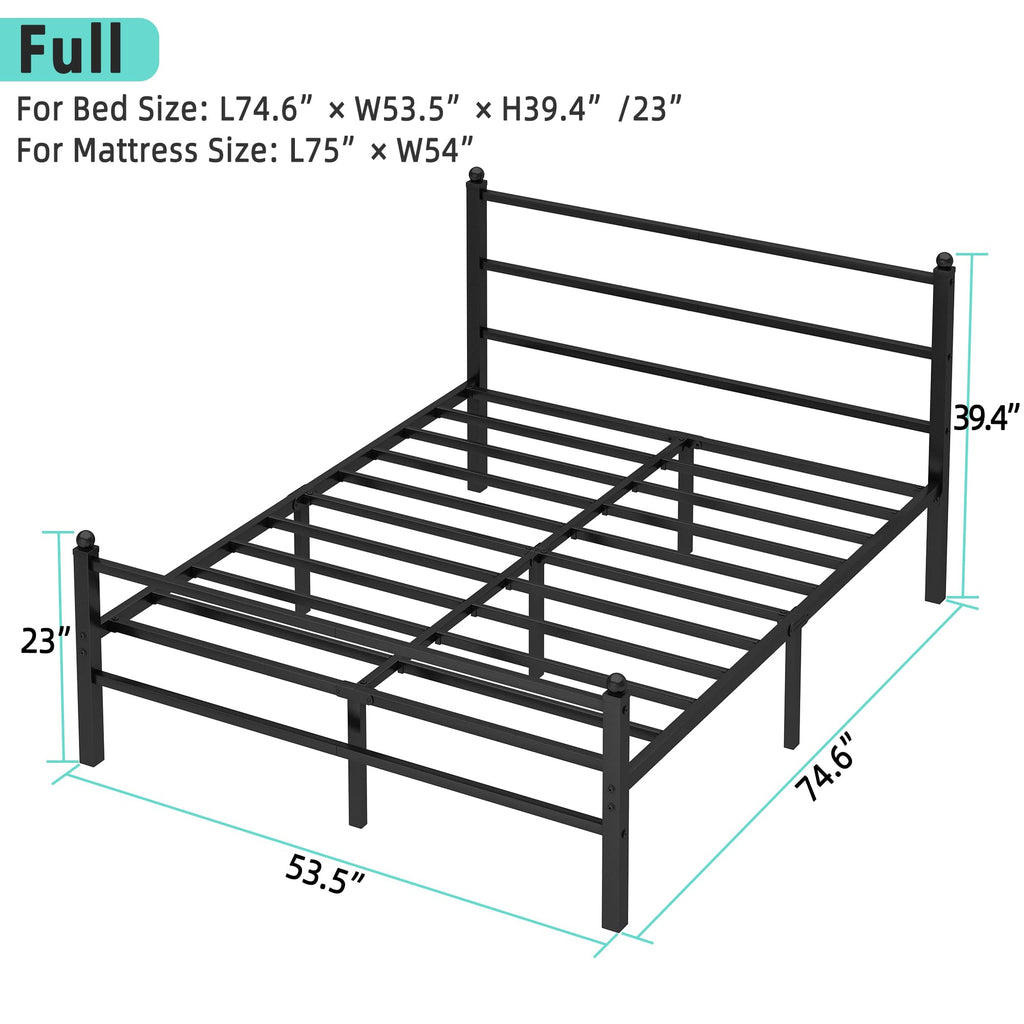 Black Full Size Bed Frame X76469