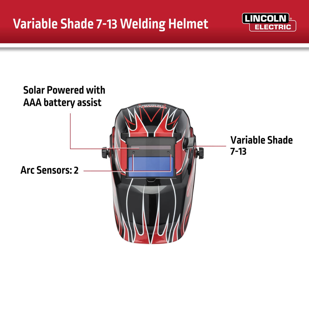 Red Welding Helmet J491