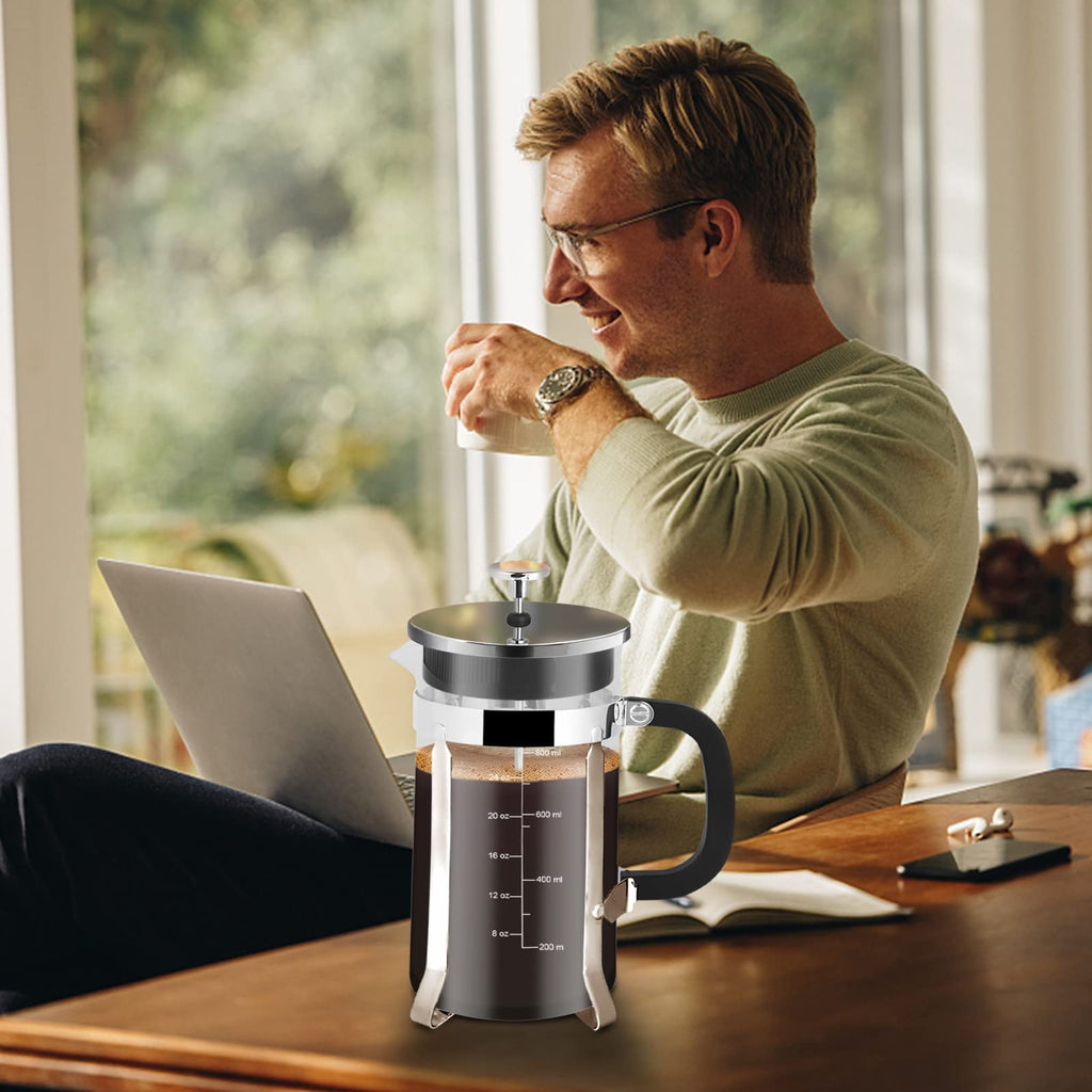34oz Stainless Steel French Press Coffee Maker R483282
