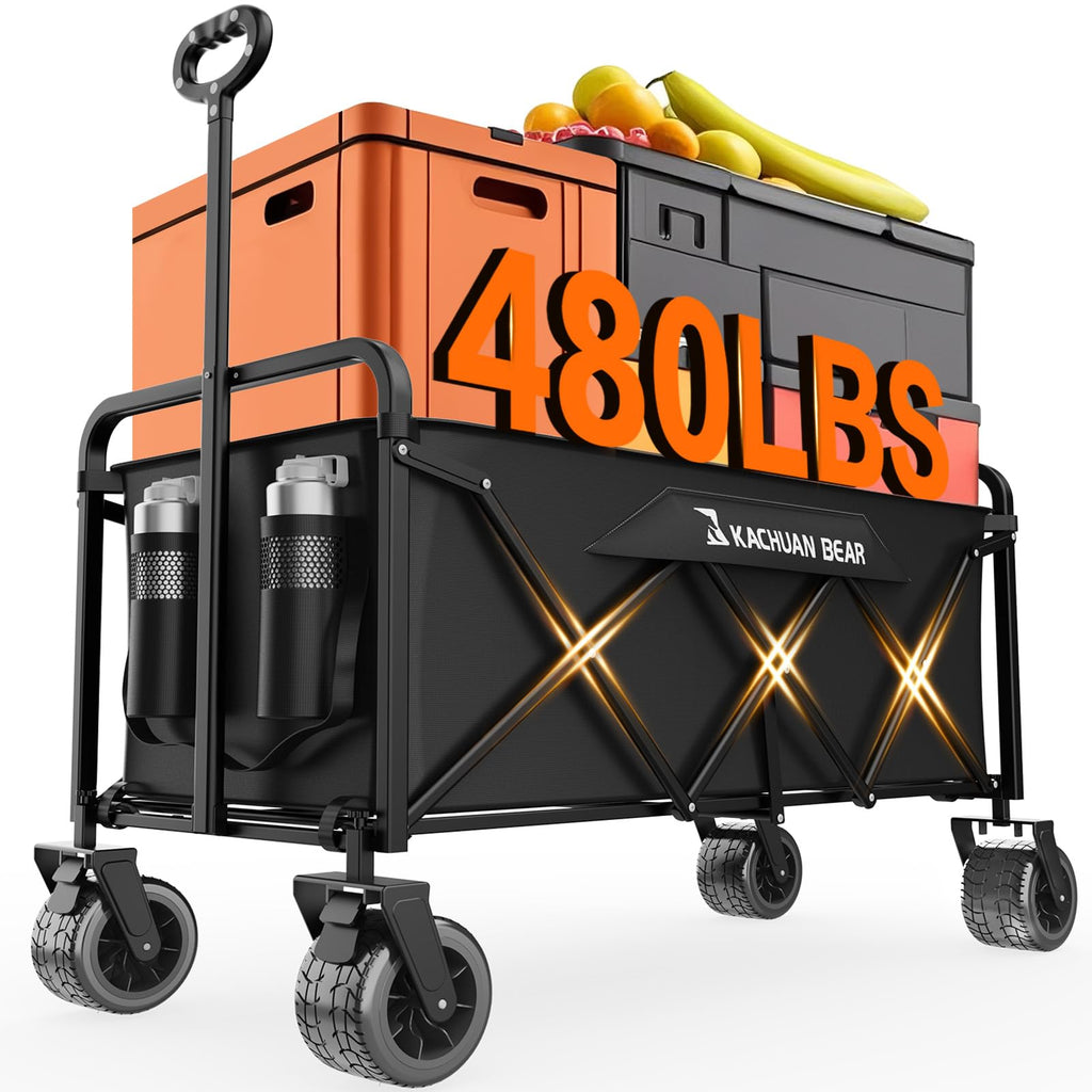 300L Foldable Collapsible Wagon Cart with All-Terrain Wheels Q133