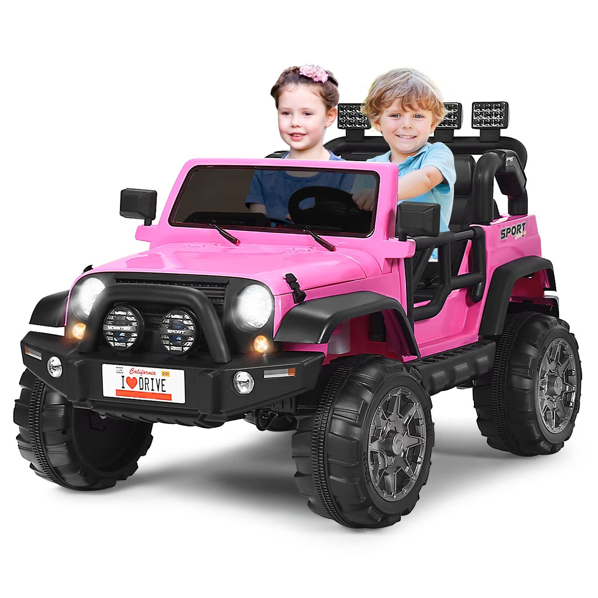 12V Battery Powered Ride on Truck with Remote Control, Pink E1205