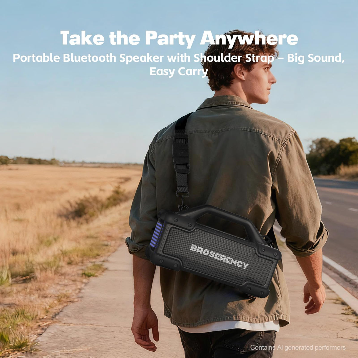 Black Portable Water Resistant Bluetooth Speaker V579588