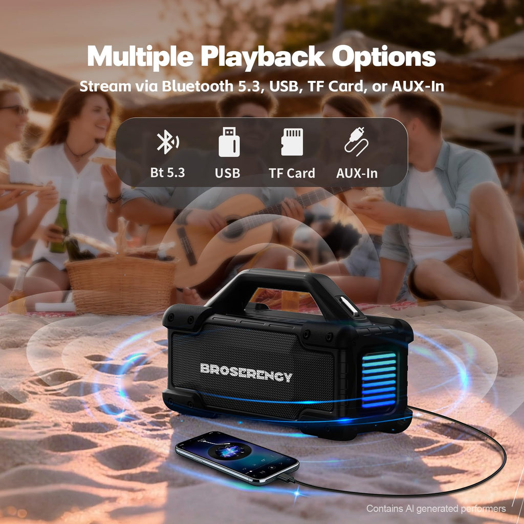 Black Portable Water Resistant Bluetooth Speaker V579588
