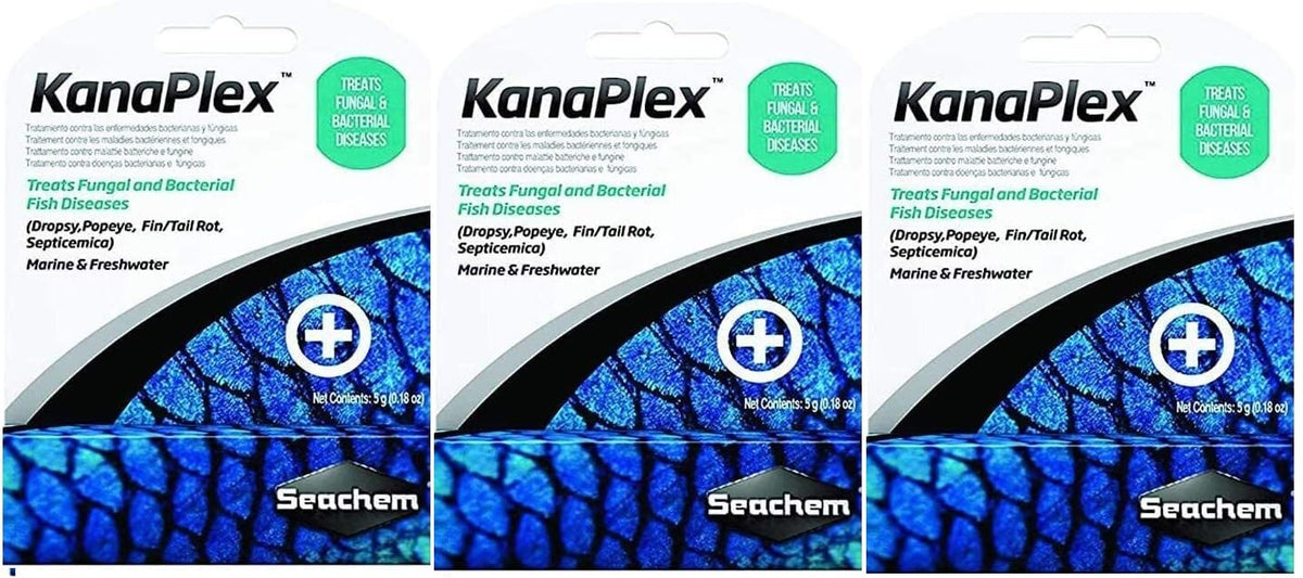 Kanaplex Paraguard Neoplex Sulfaplex Polyguard Aquarium Infection (3 Pack Kanaplex 5g Each) A1364
