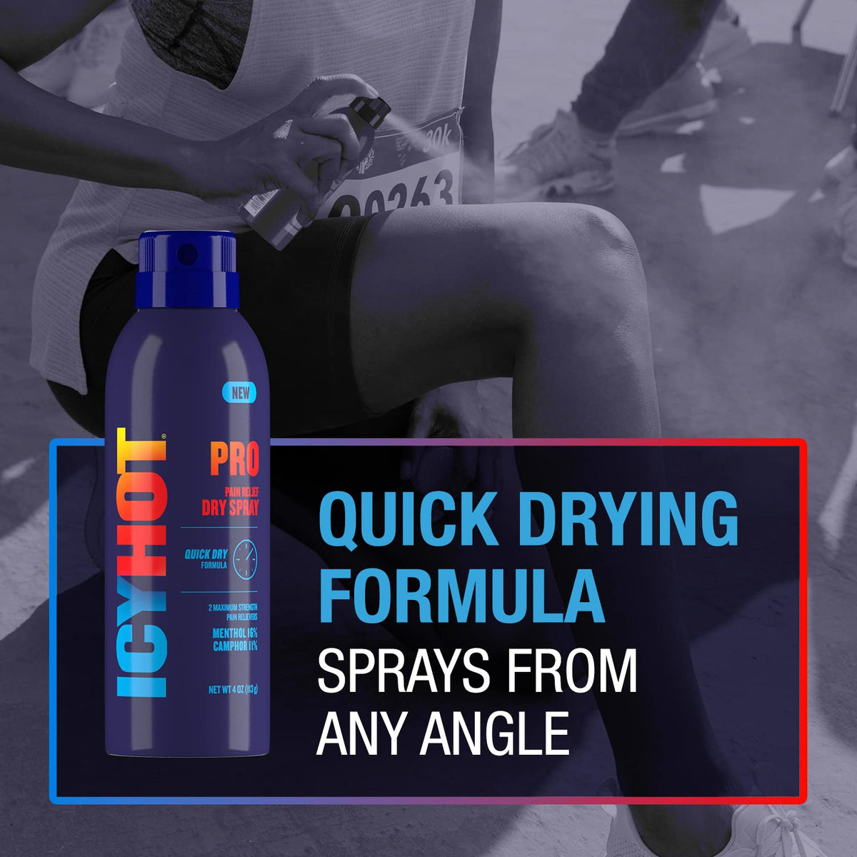Pain Relief Dry Spray 4 oz with Menthol & Camphor Pack of 2 O81019
