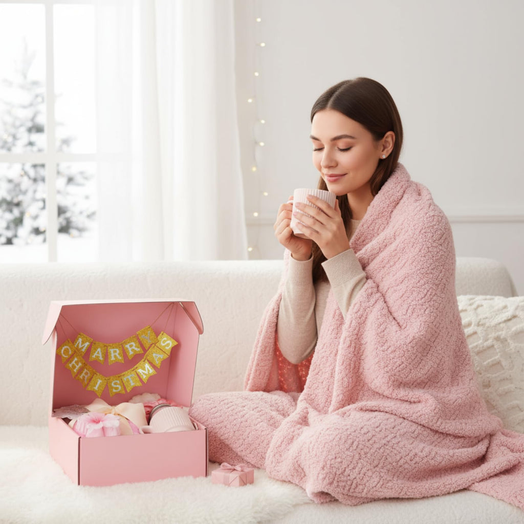 Birthday Gift Basket for Women, Spa Relaxation Set, Pink T7962