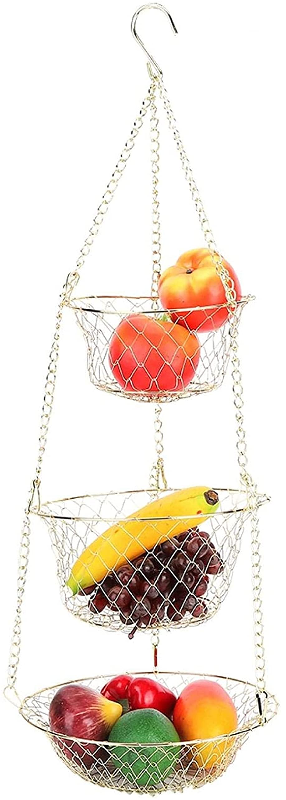 3-Tier Heavy Duty Wire Hanging Basket X316