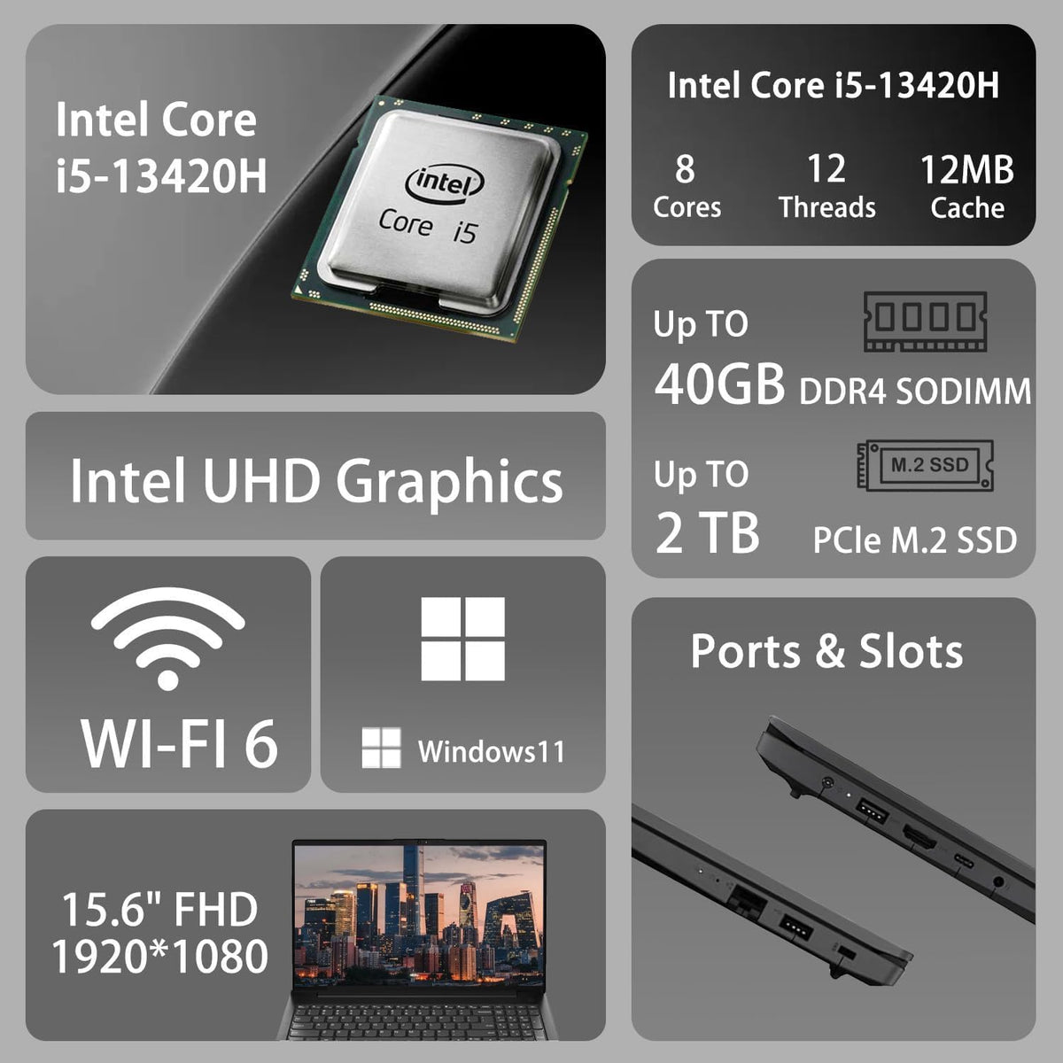 15.6" FHD Anti-Glare i5 Business Laptop F950