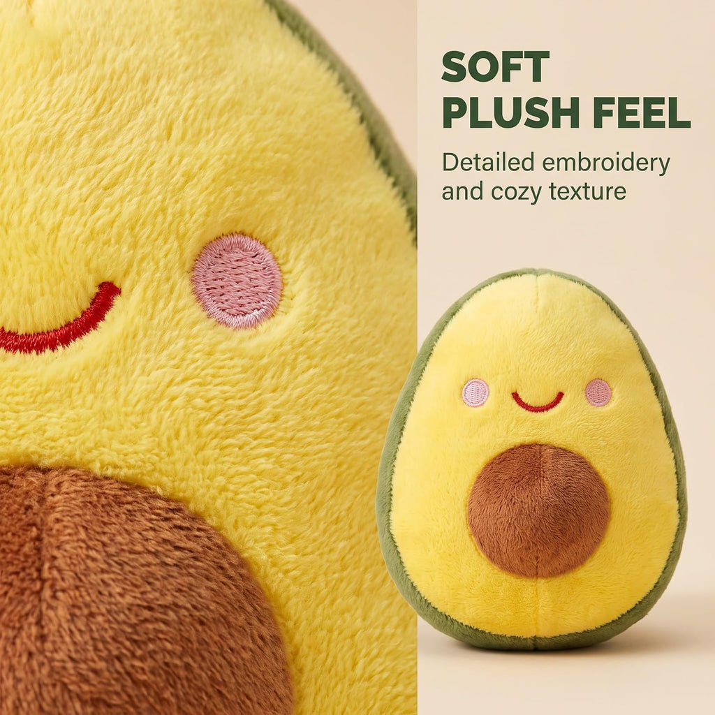 Yellow Soft Plush Avocado Dog Chew Toy O989