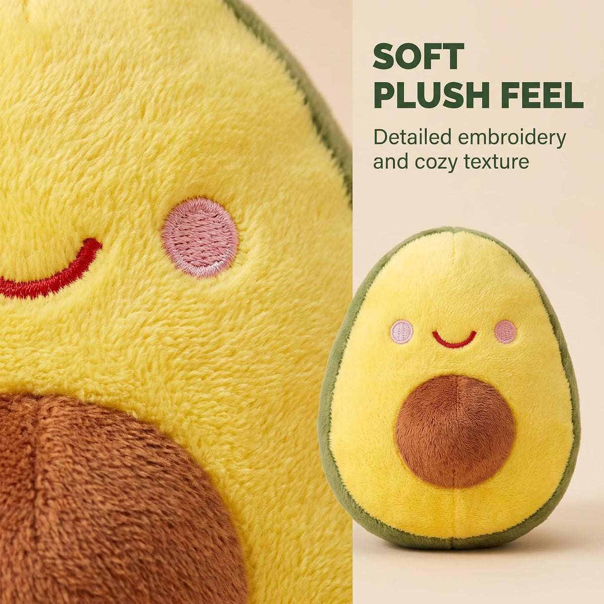 Yellow Soft Plush Avocado Dog Chew Toy O989