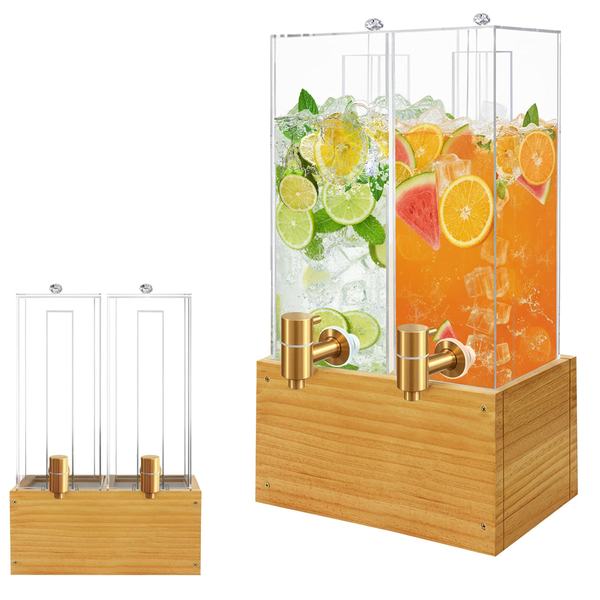 2 Pack 2 Gallon Drink Dispenser with Stand and Ice Core F938447