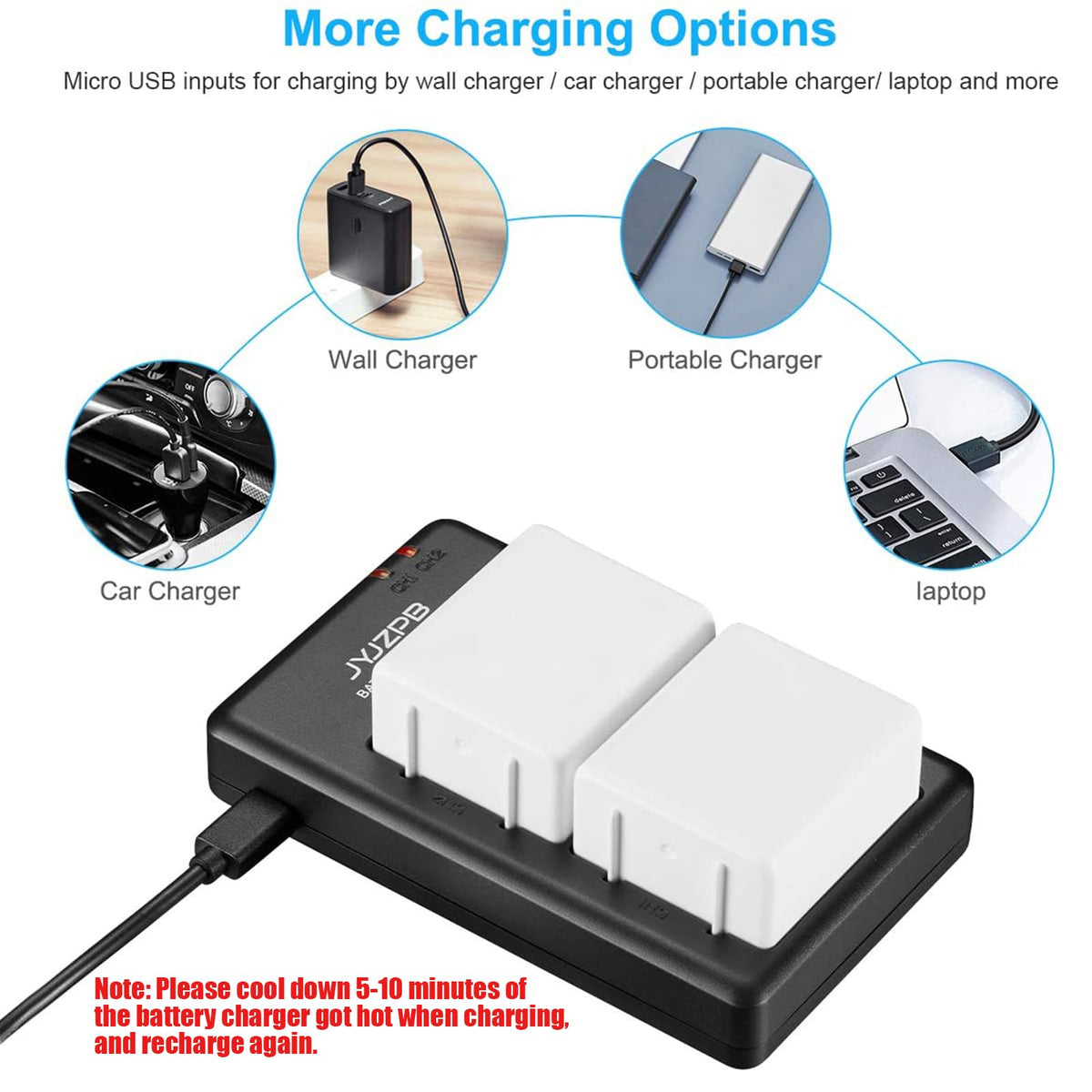 2 Pack 4800mAh Batteries with Dual Battery Charger U636869