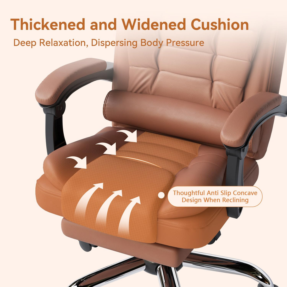 Ergonomic High Back Office Chair with Lumbar Support and Footrest E936929