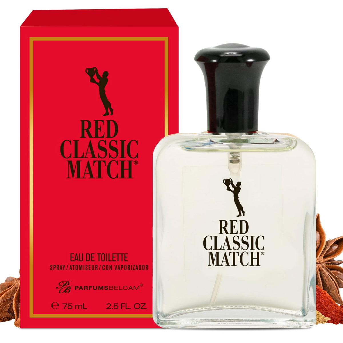 Eau de Toilette Spicy Woody Amber Fragrance 2.54 Fl Oz T9501