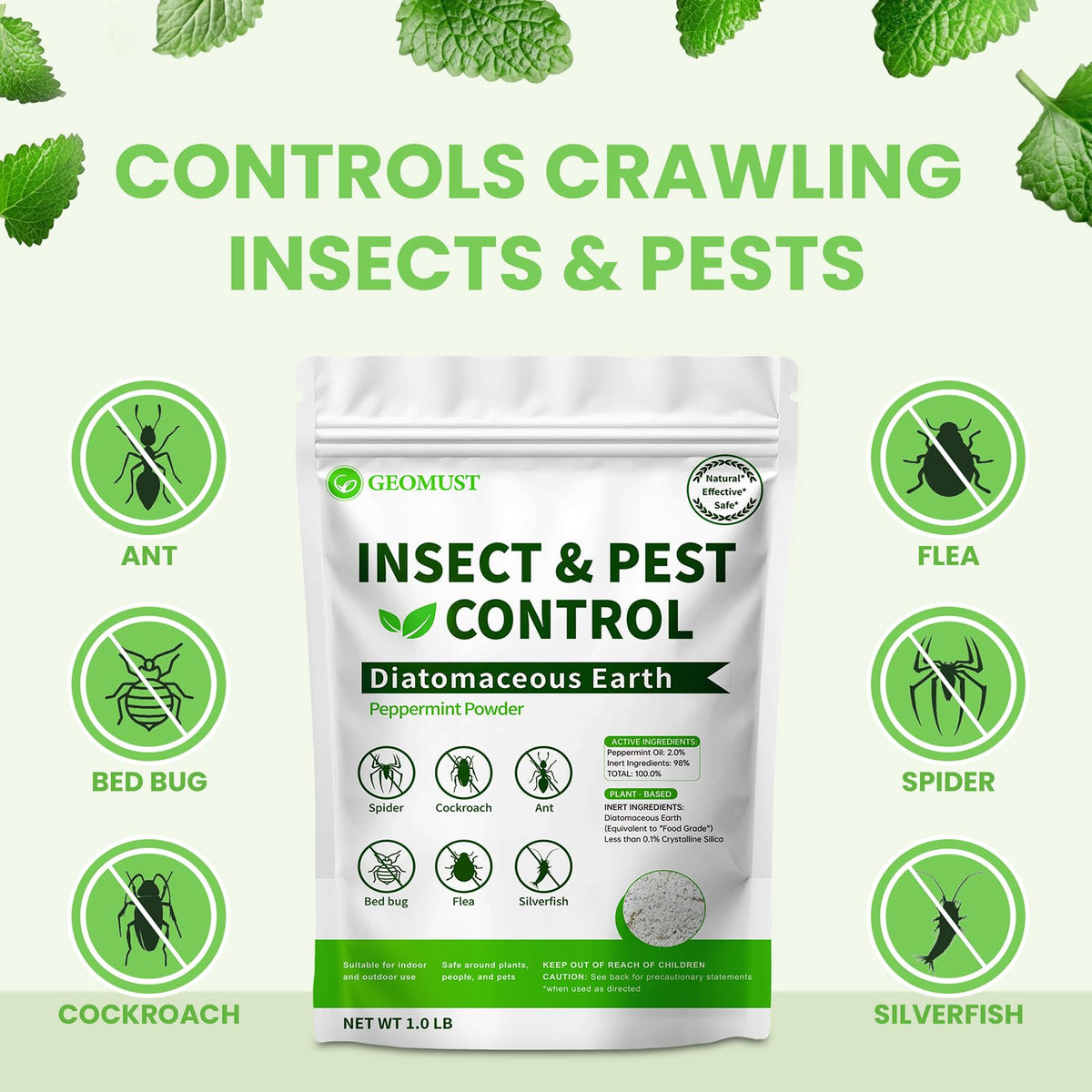 Diatomaceous Earth Food Grade Insect Killer 1 lb B406801