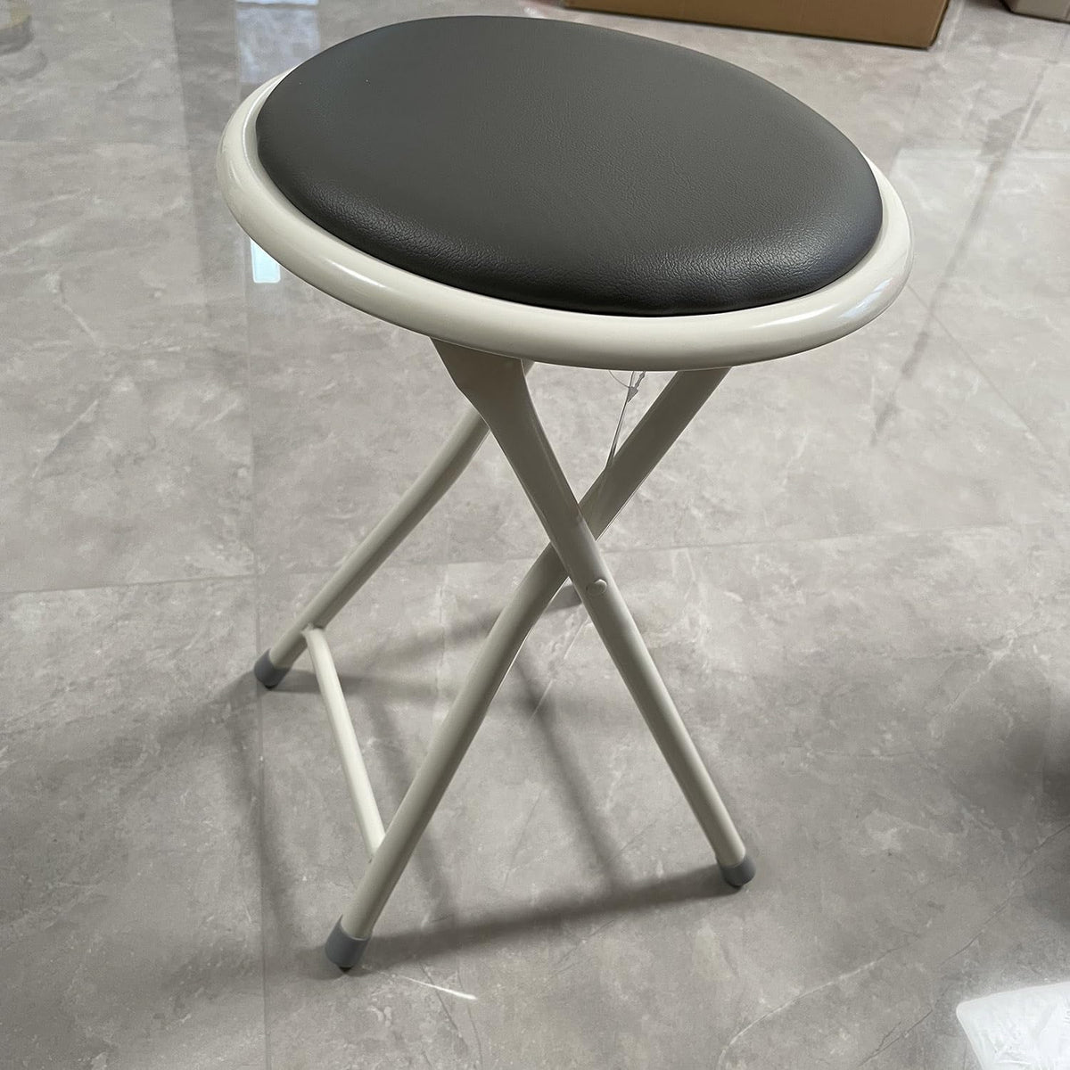 Black Folding Round Padded Bar Stool T176562