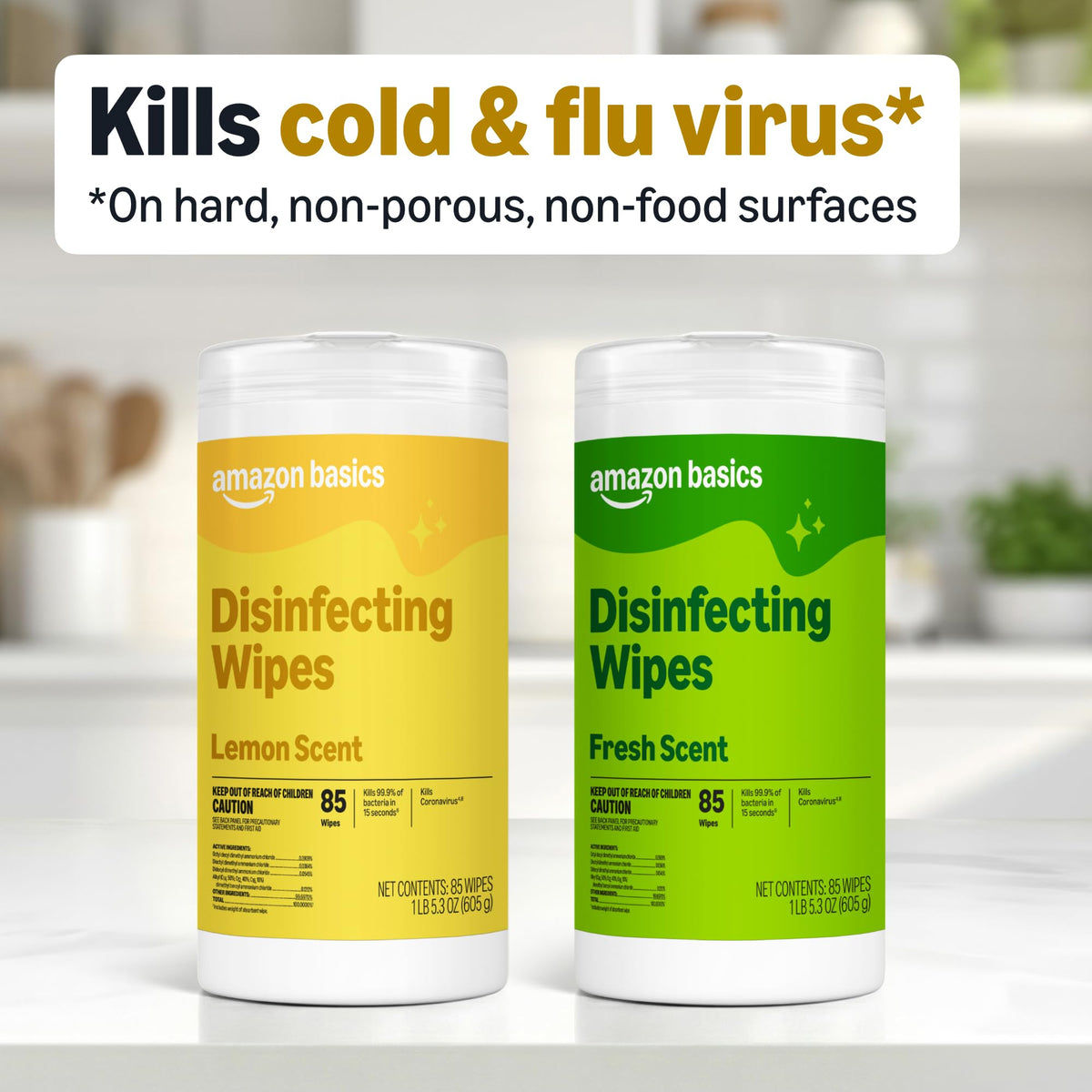 Lemon & Fresh Scent Disinfecting Wipes 255 Count R104
