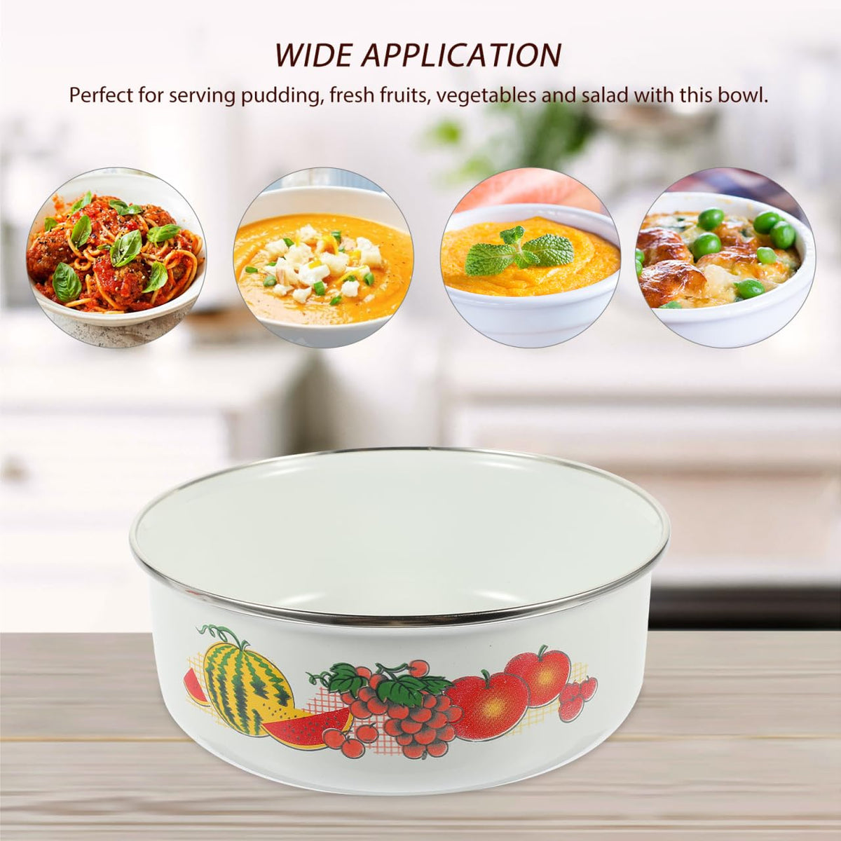 Enamel Bowls Set 3 Piece 4.72 Inch I192230