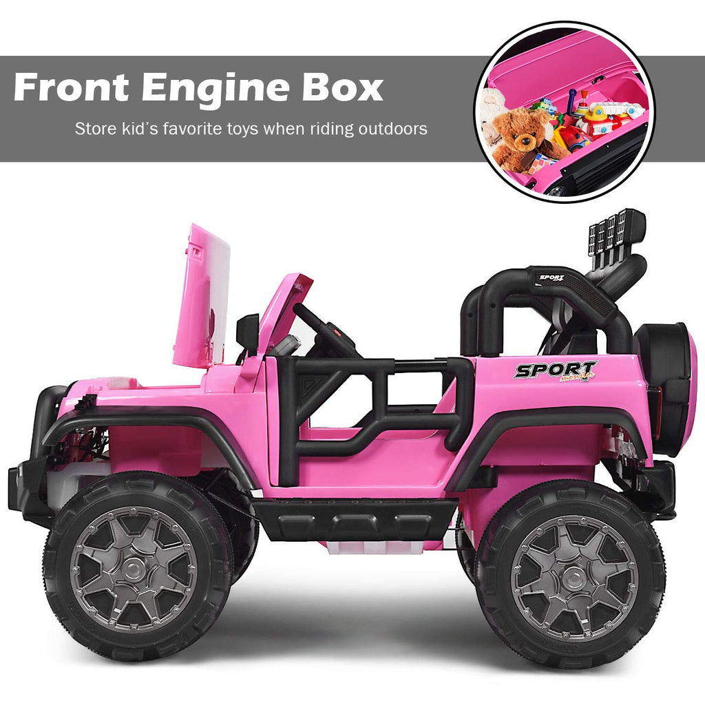 12V Battery Powered Ride on Truck with Remote Control, Pink E1205
