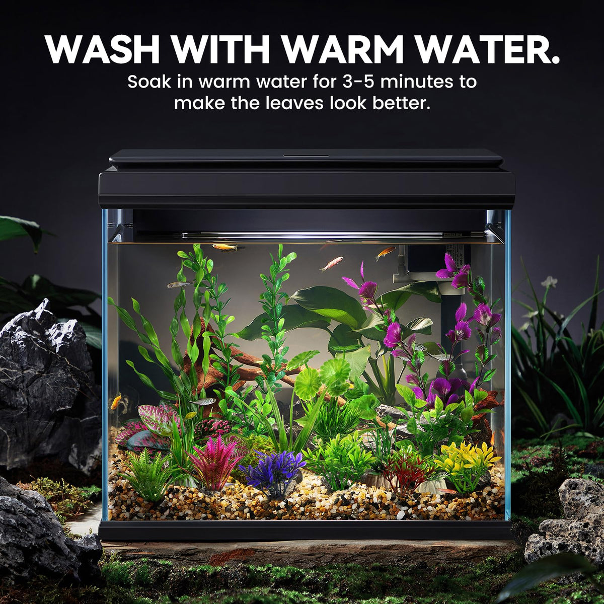 Artificial Aquarium Plants Green Plastic Fish Tank Decorations Y732067