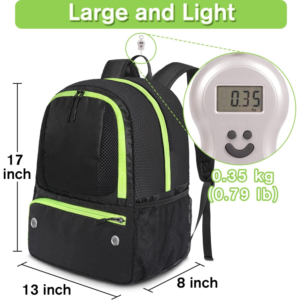 Soccer Backpack with Ball Holder and Shoe Compartment E6702