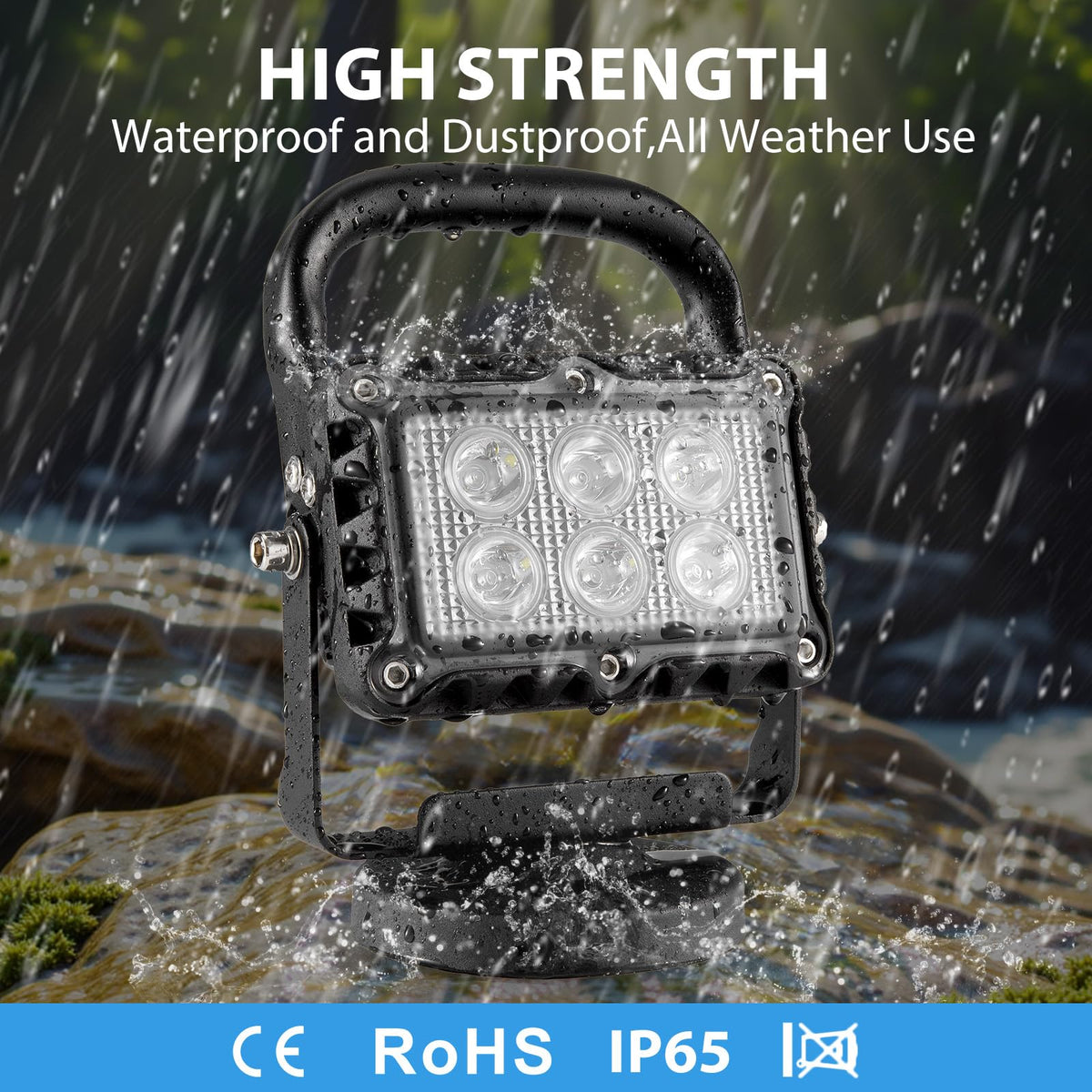 18W LED Work Light 2400 Lumens Aluminum Alloy Magnetic Portable Waterproof B573