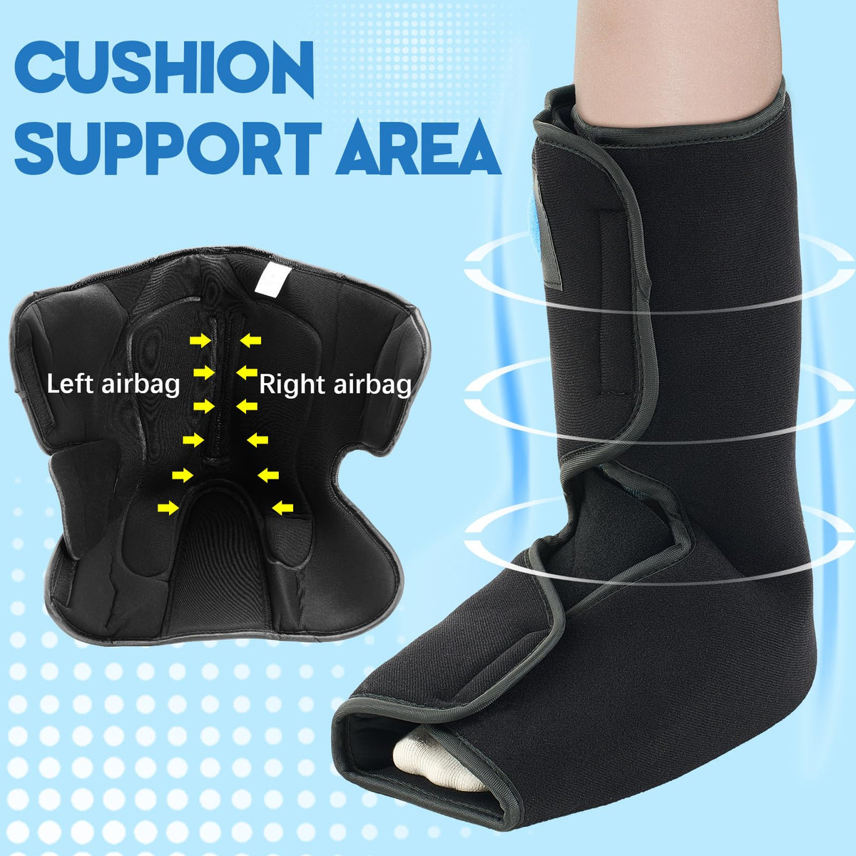 2 Pcs Short Air Cam Walking Boot with Adjustable Bladder & Knob H66687