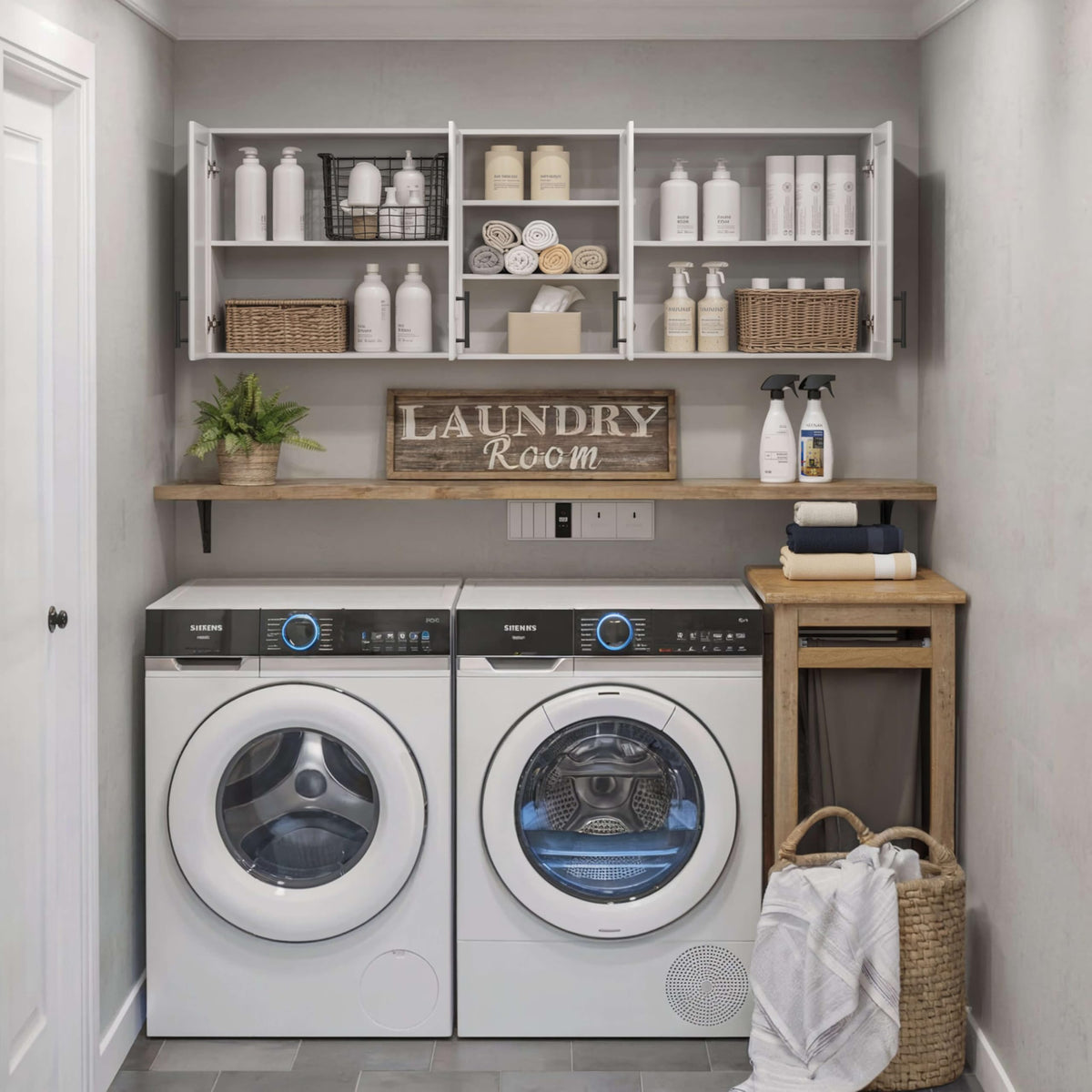 White Wooden Wall Cabinet X25078