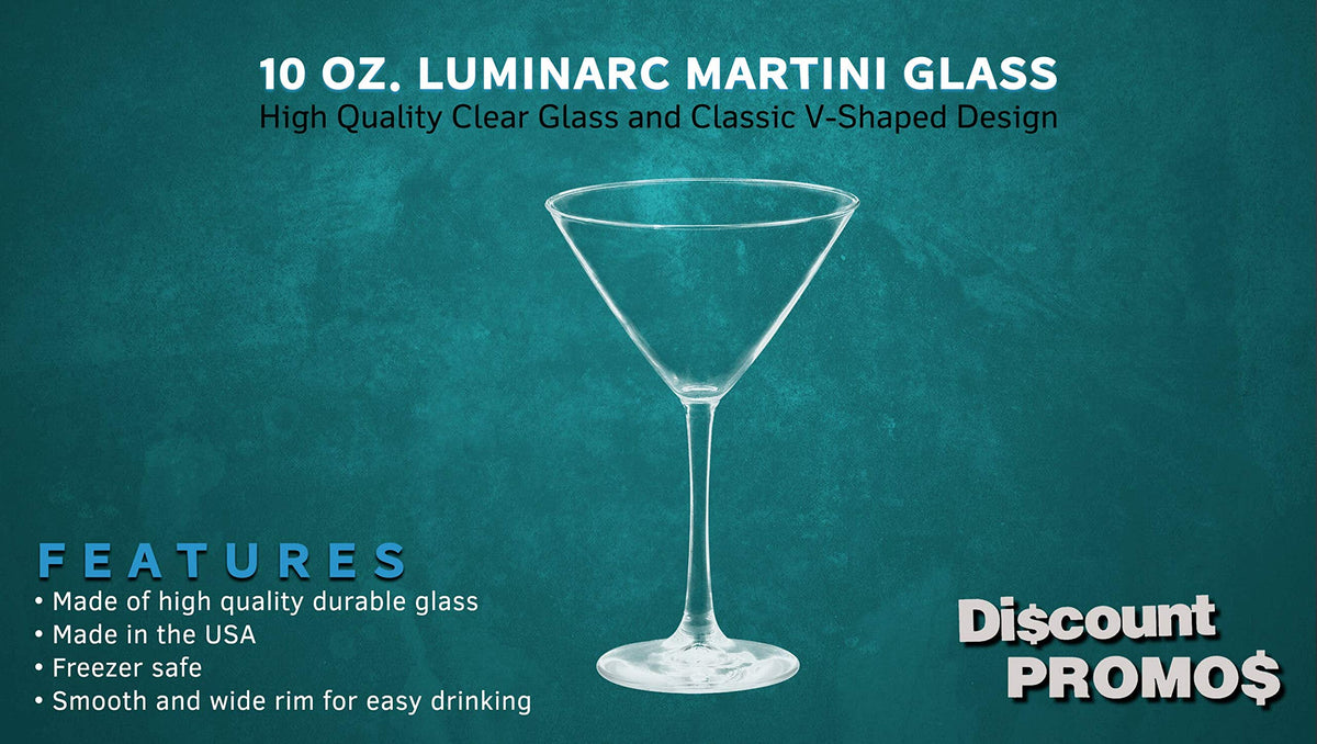 10 oz. Set of 10 Martini Glasses N489