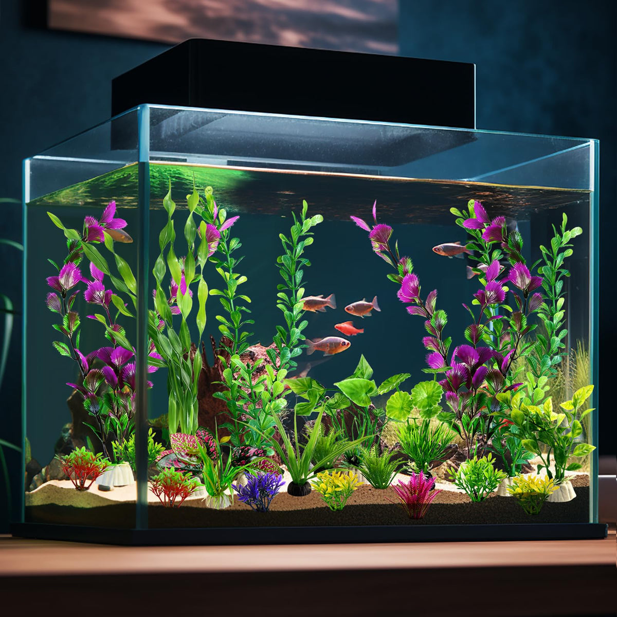 Artificial Aquarium Plants Green Plastic Fish Tank Decorations Y732067