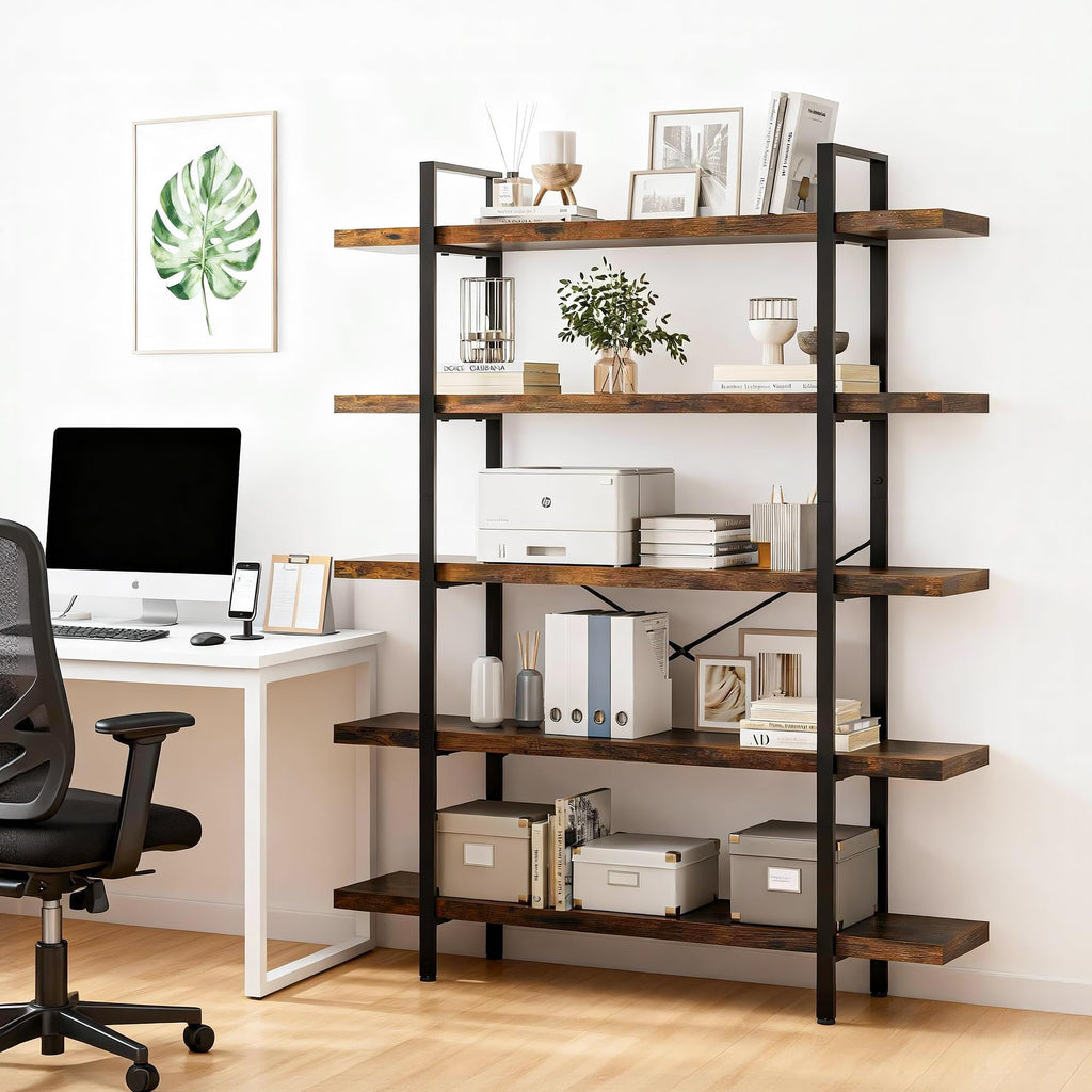 5 Tier 70" H Wood Bookshelf Z1510
