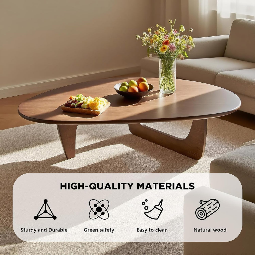 Solid Wood Oval Coffee Table 35"Lx24"Wx16"H K950569