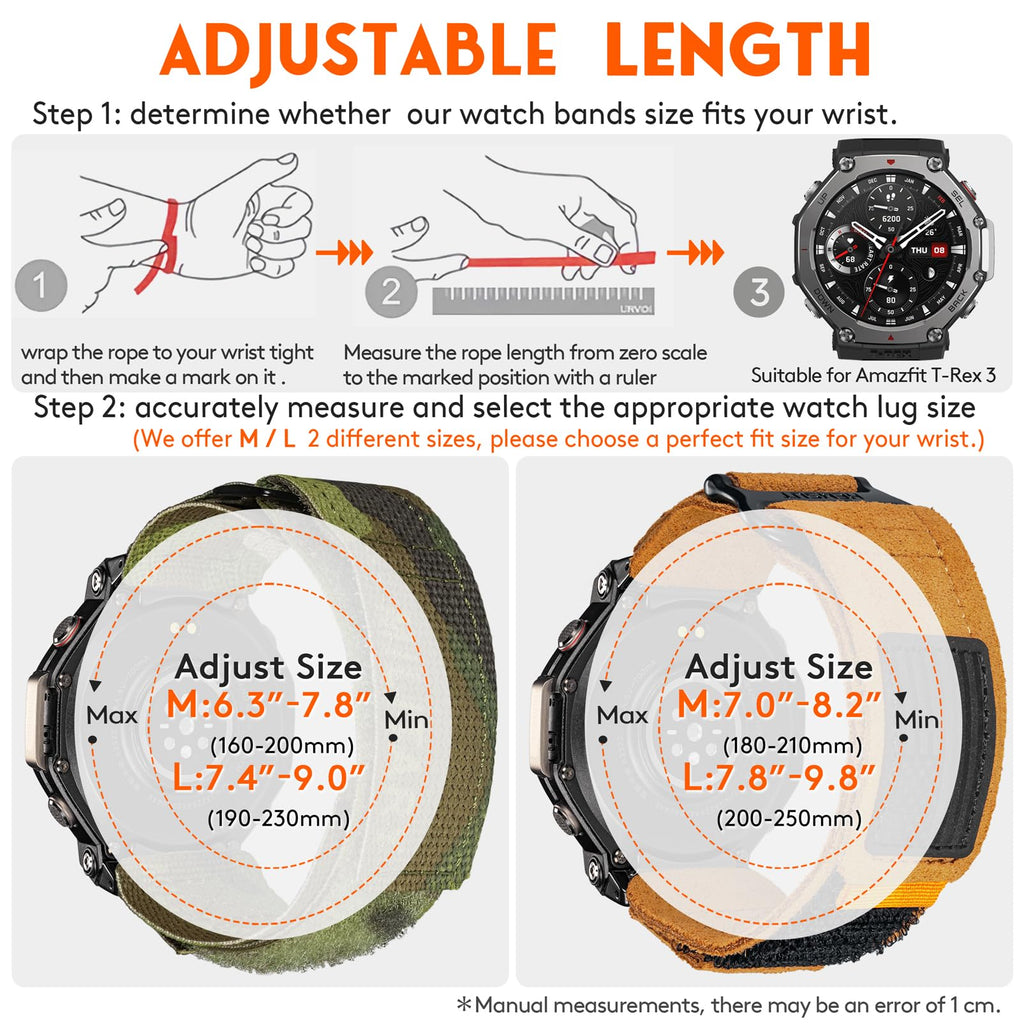 Watch Bands Compatible with Amazfit T-Rex 3 and T-Rex 3 Pro (48mm) X3914