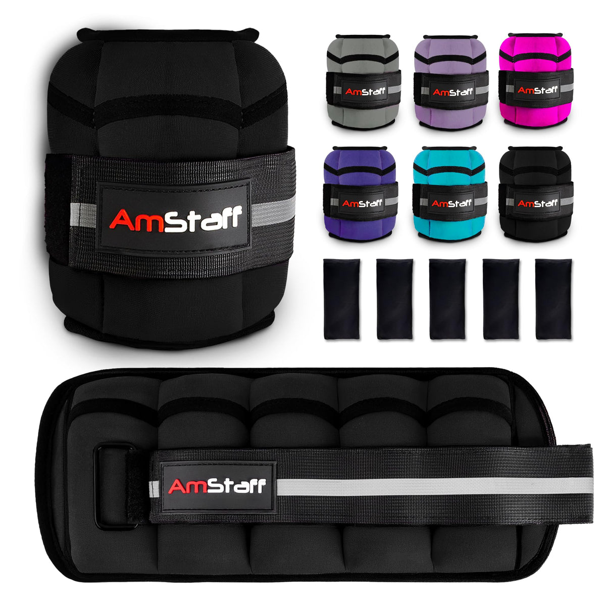 Adjustable Ankle Weights 1 Pair 10 lbs Set L793