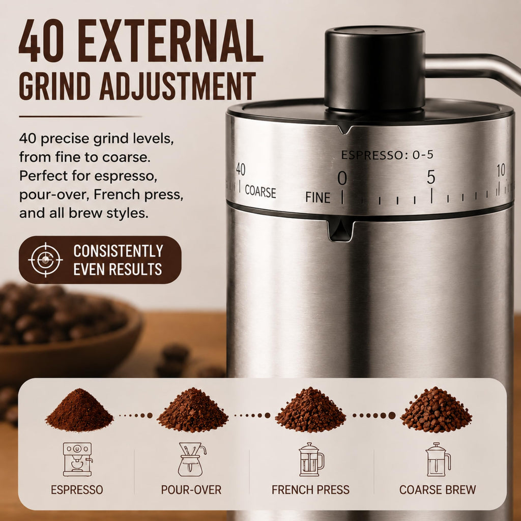 Manual Coffee Grinder with Adjustable Settings Y64349