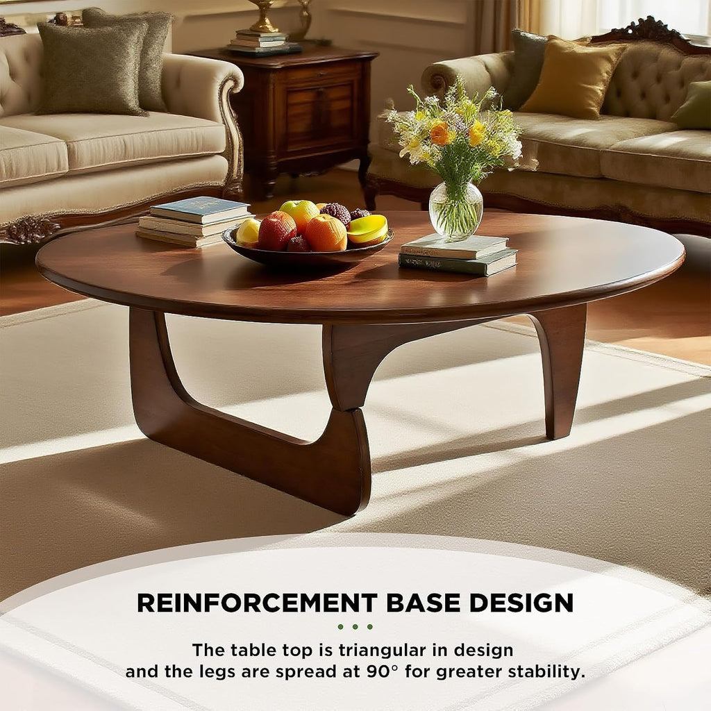Solid Wood Oval Coffee Table 35"Lx24"Wx16"H K950569
