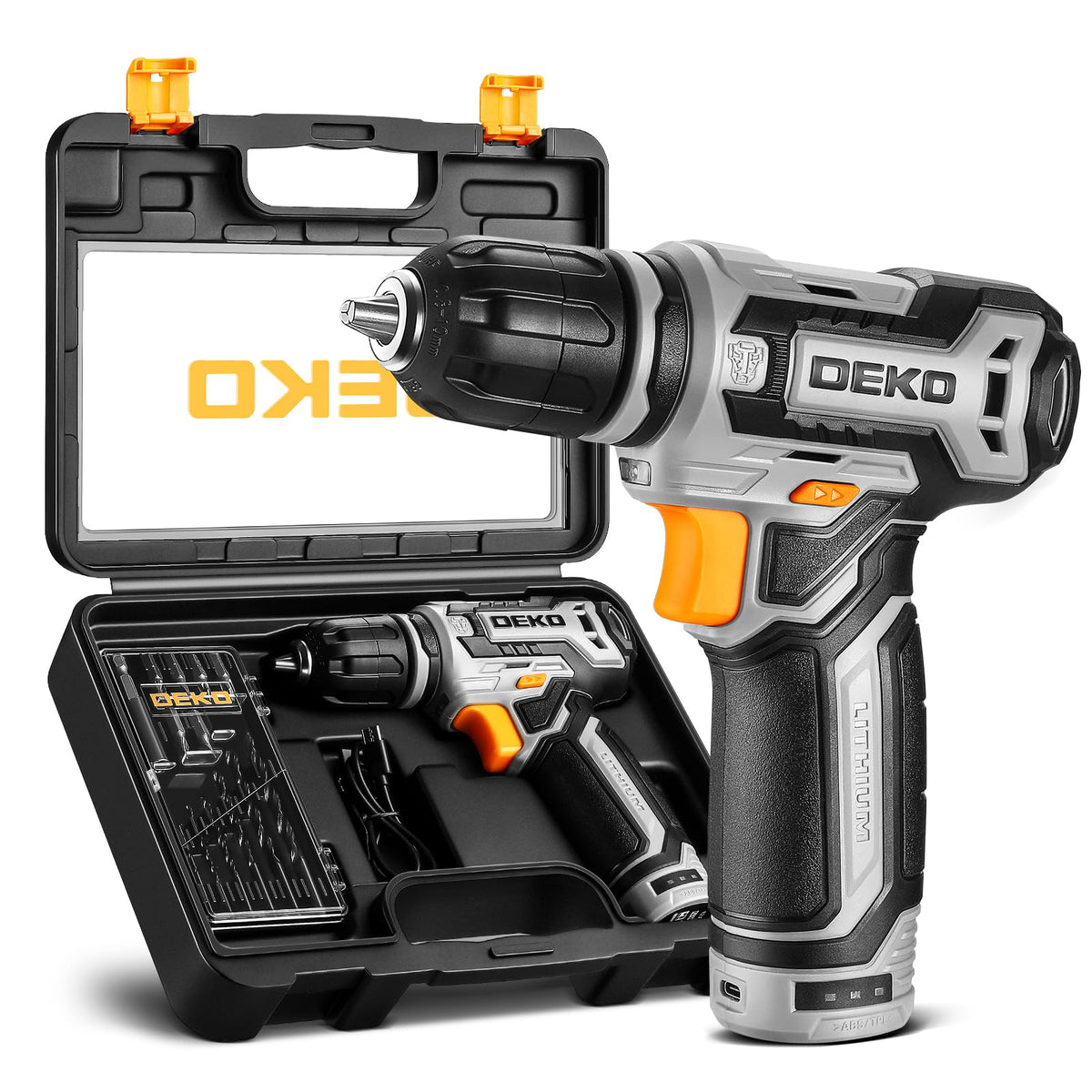 12V Cordless Drill Set with 3/8-inch Keyless Chuck L687681