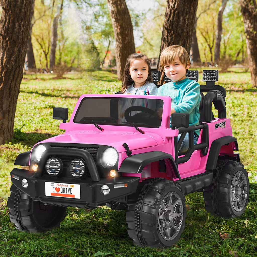 12V Battery Powered Ride on Truck with Remote Control, Pink E1205