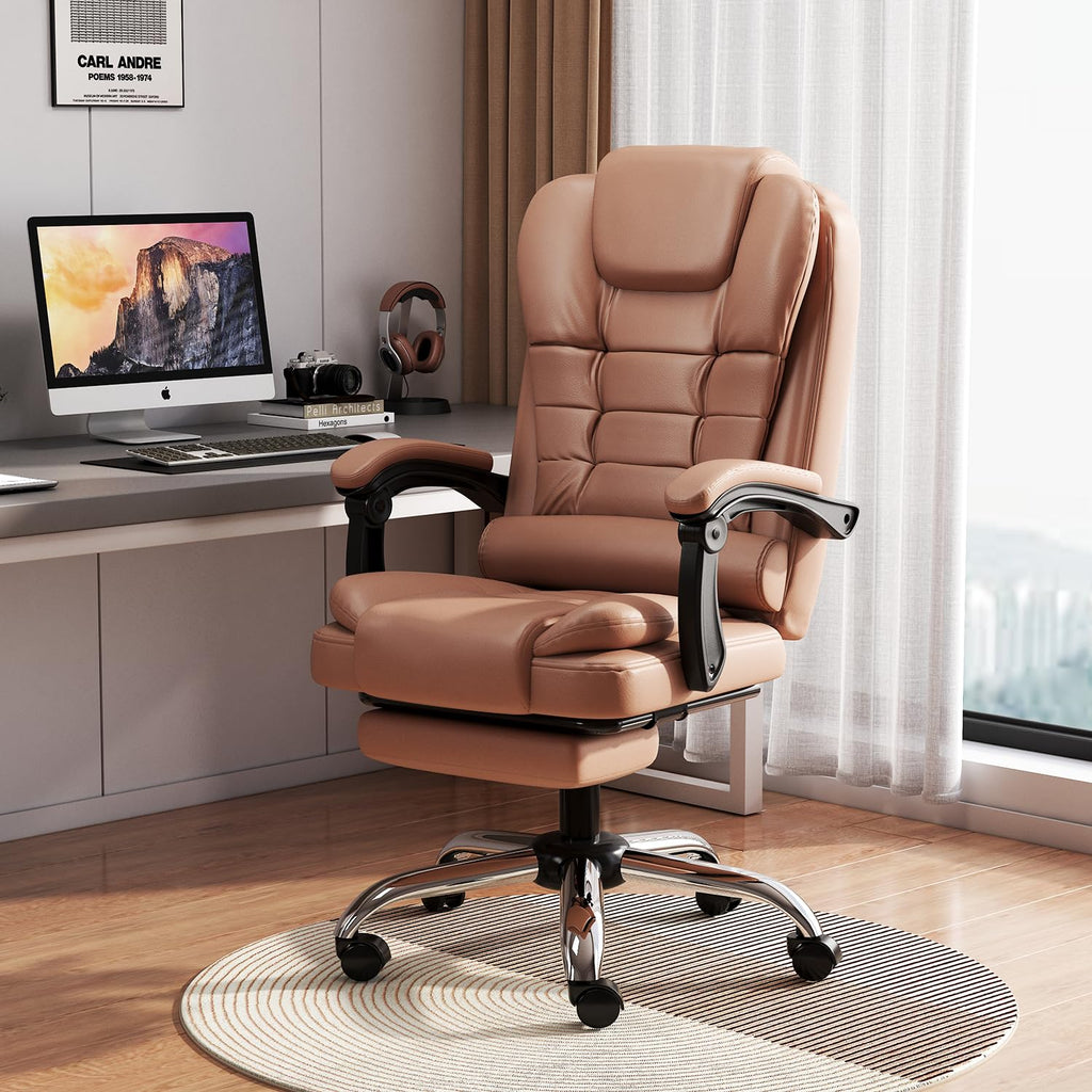 Ergonomic High Back Office Chair with Lumbar Support and Footrest E936929