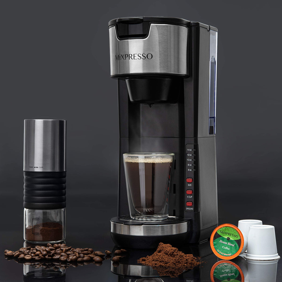 Black Single Serve Coffee Maker 30 oz Y6353