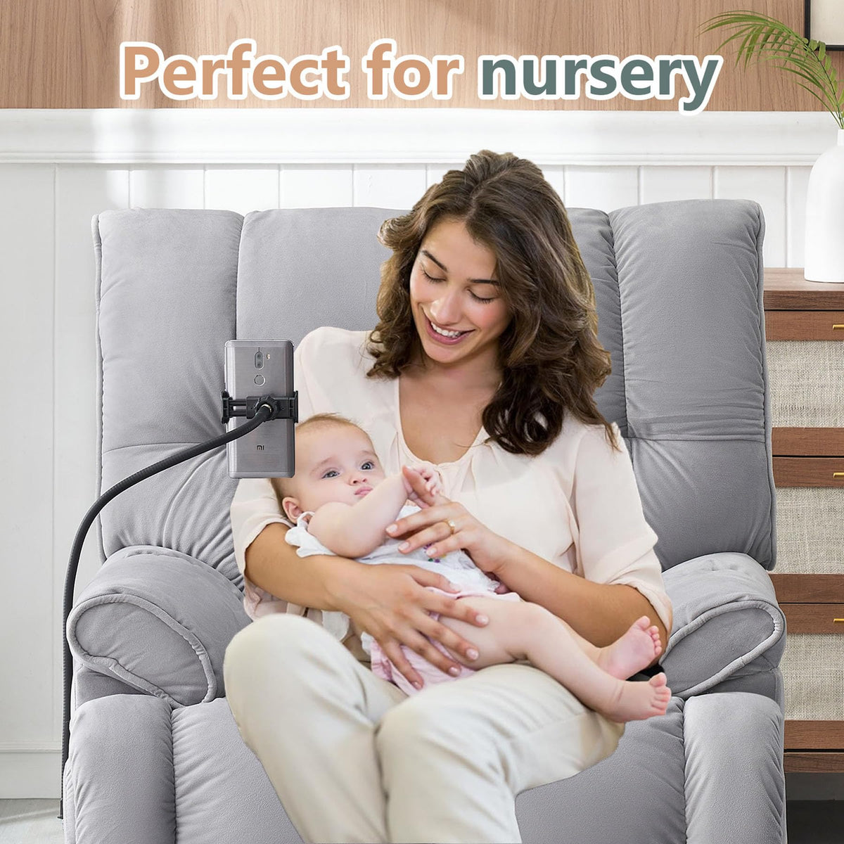 Gray Velvet Recliner Chair R397